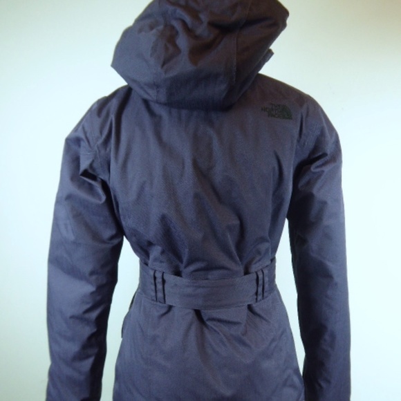 THE NORTH FACE DOWN PUFFER purple hooded HYVENT 550 JACKET COAT XS - Picture 7 of 7